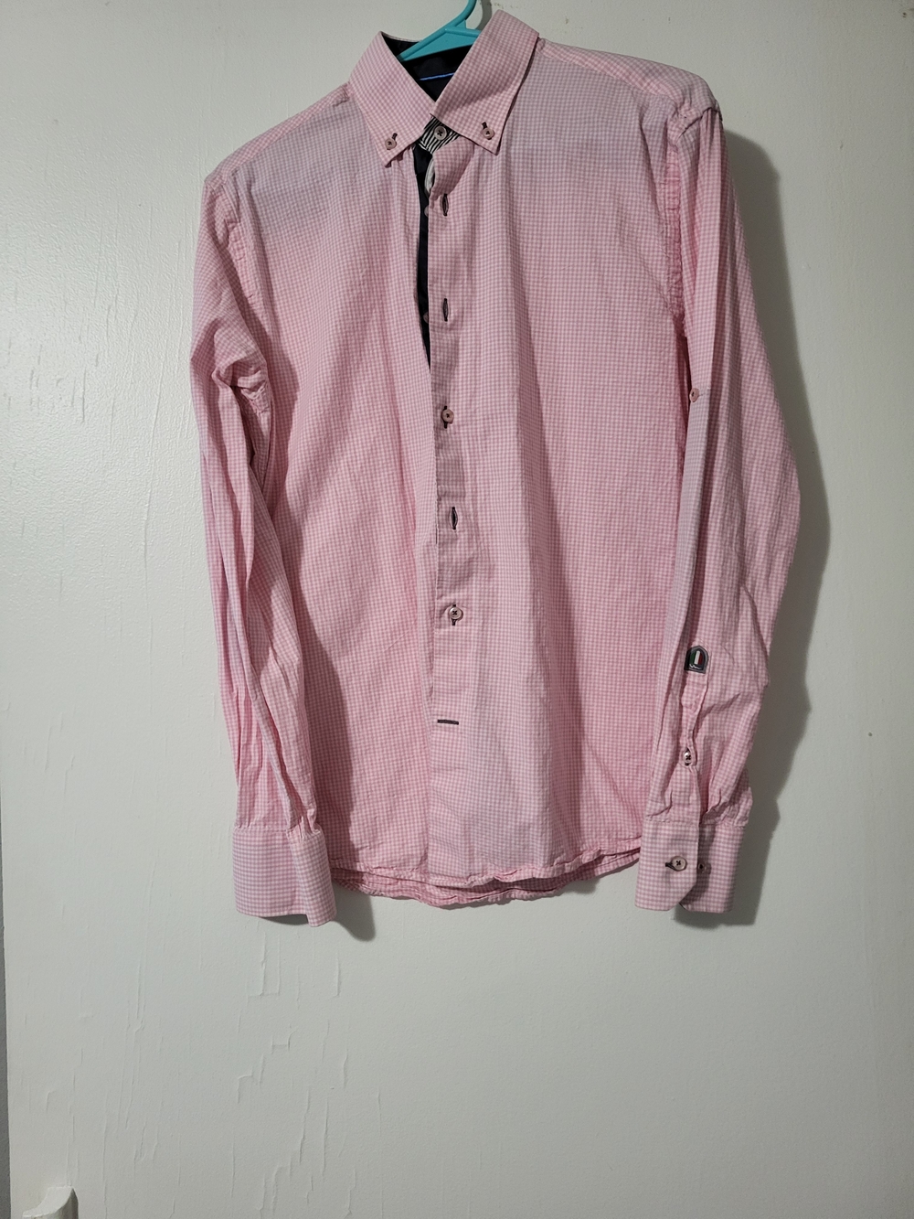 Men's WAM Denim, Long-Sleeve Button-Down Shirt - Pink